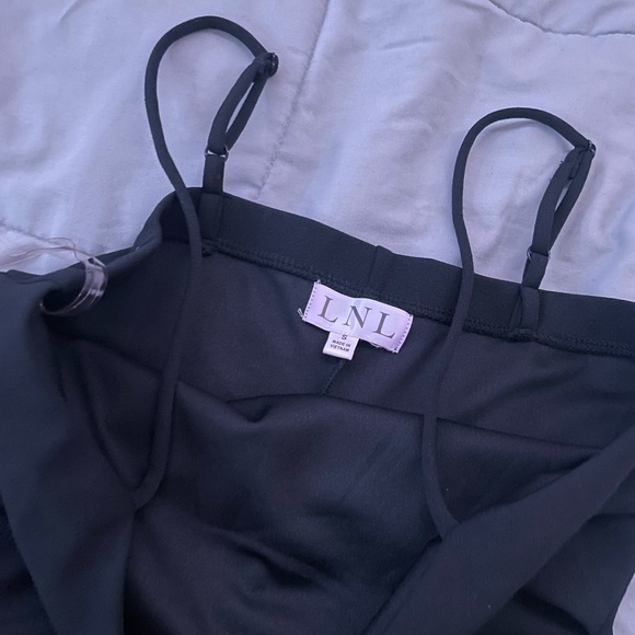 NWT Love Nickie Lew Black Mini Dress with Front Midriff Slit - Picture 9 of 13